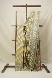 Muted Green Soft Silk Saree - SRMGSSS335