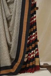 Cream HBP Modal Silk Saree - SRCMSS595