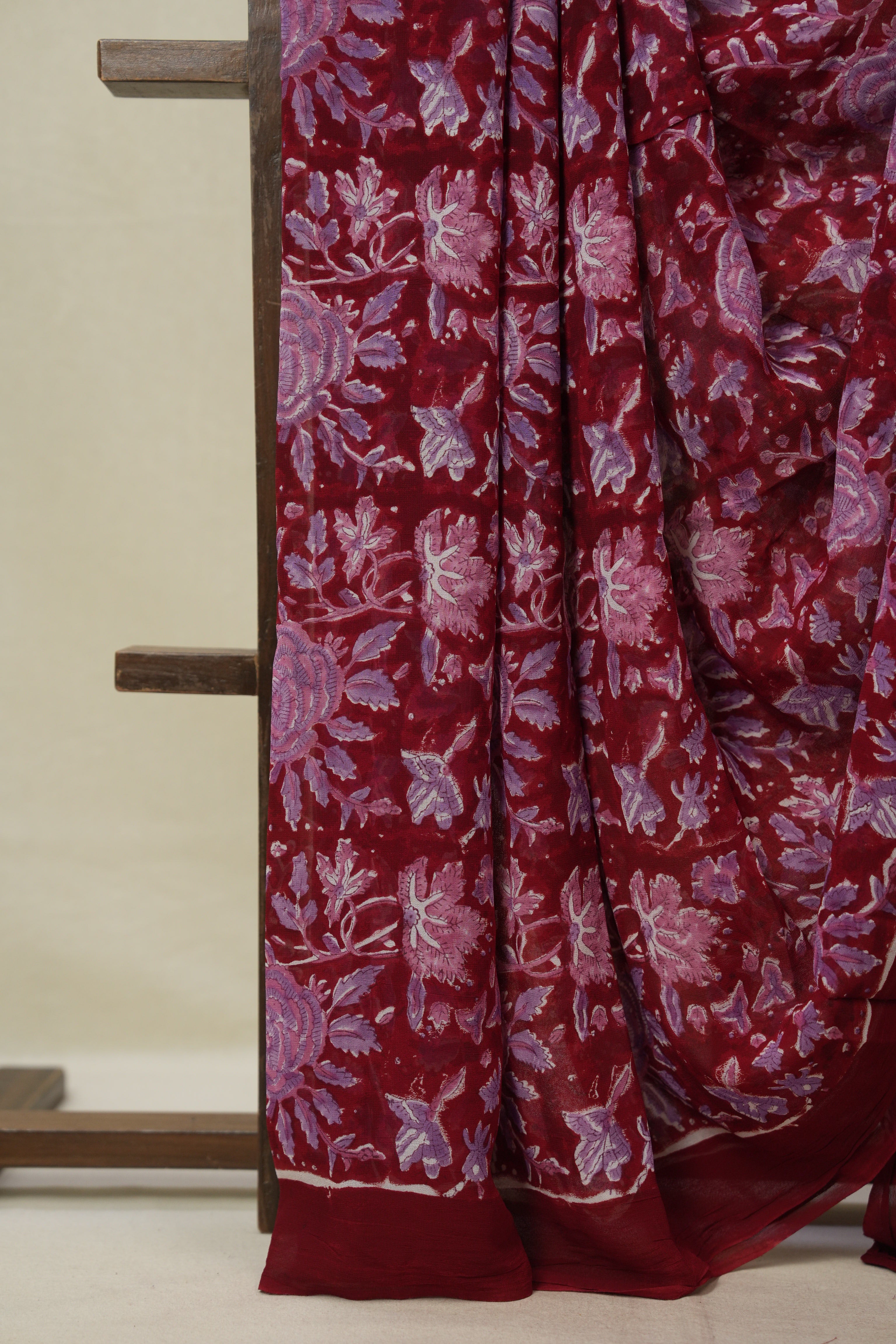 Red HBP Georgette Saree - SRRHGS42