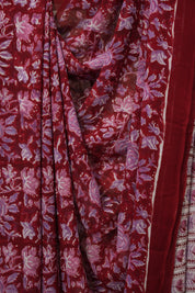 Red HBP Georgette Saree - SRRHGS42