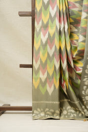 Muted Green Soft Silk Saree - SRMGSSS335