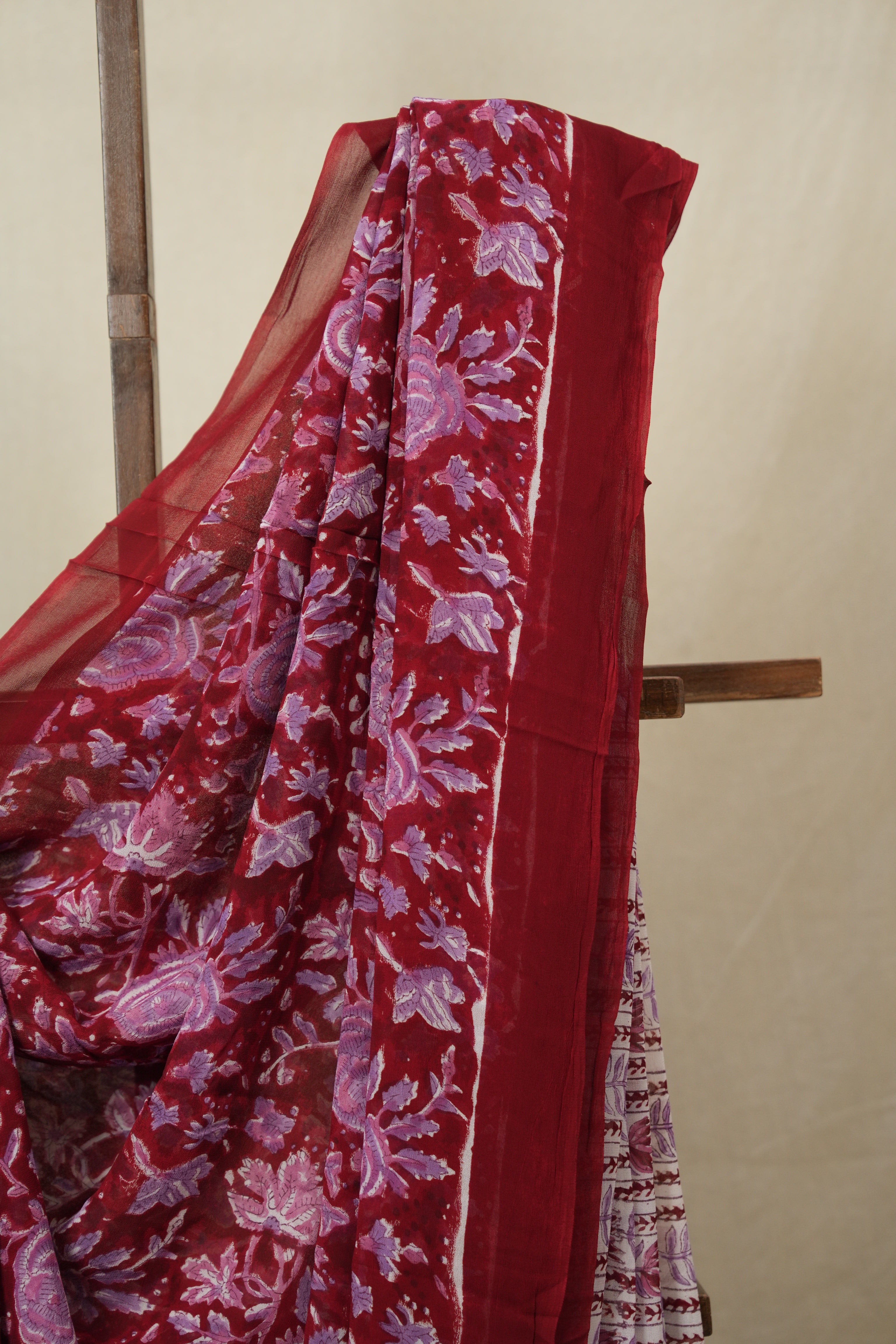 Red HBP Georgette Saree - SRRHGS42