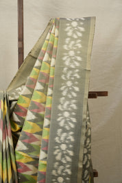 Muted Green Soft Silk Saree - SRMGSSS335