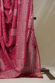 Pink White HBP Cotton Saree - SRPWCS3127