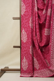 Pink White HBP Cotton Saree - SRPWCS3127