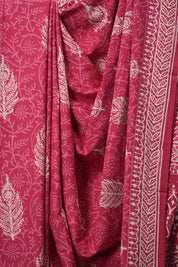 Pink White HBP Cotton Saree - SRPWCS3127