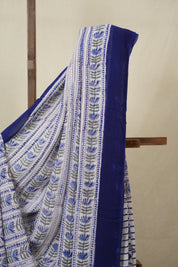 White HBP Georgette Saree - SRWHGS47