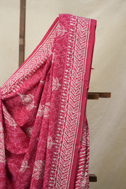 Pink White HBP Cotton Saree - SRPWCS3127
