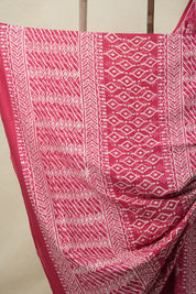 Pink White HBP Cotton Saree - SRPWCS3127