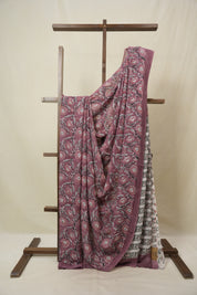 Dusty Pink HBP Georgette Saree - SRDPHGS43