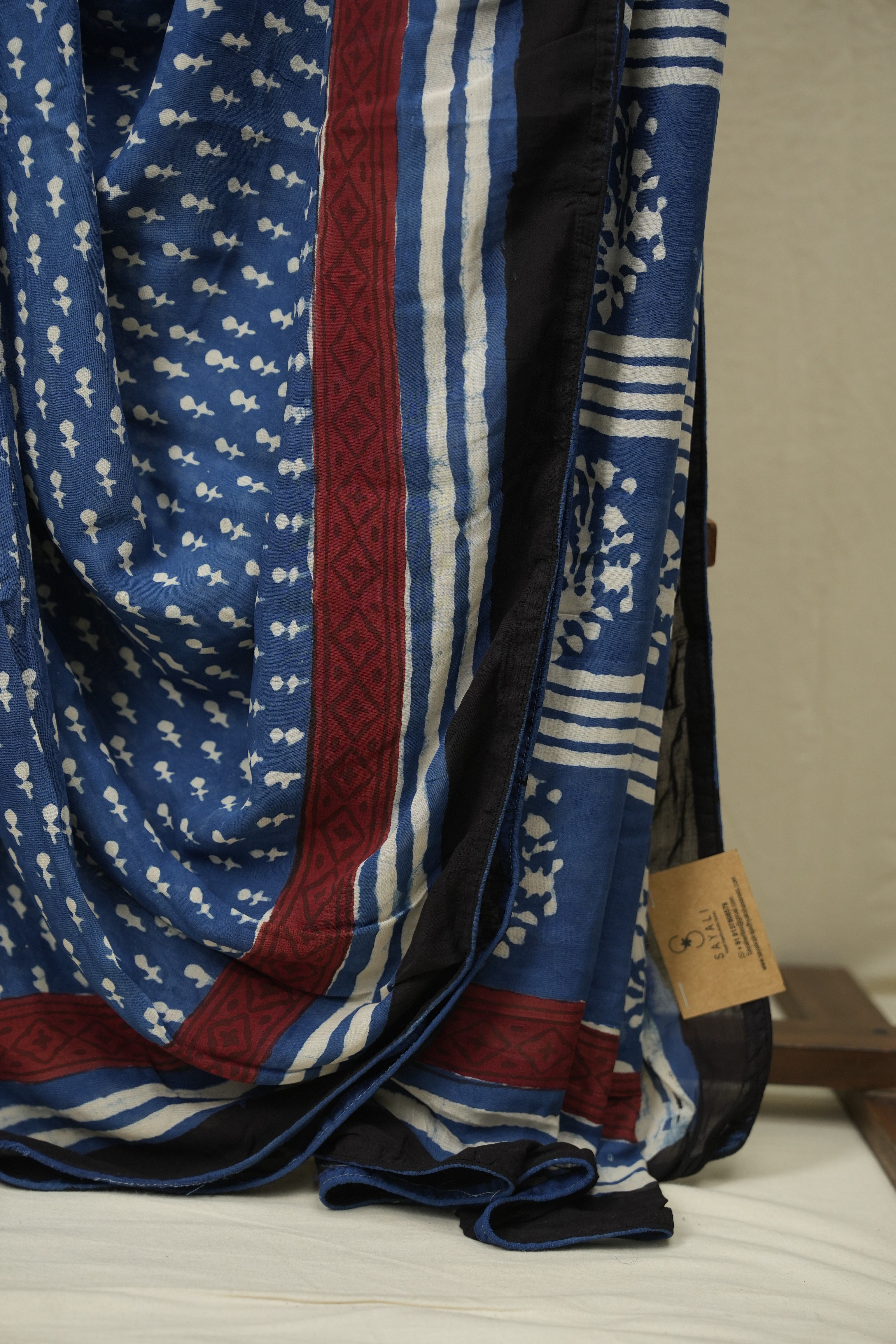 Blue HBP Modal Silk Saree - SRBSMS696