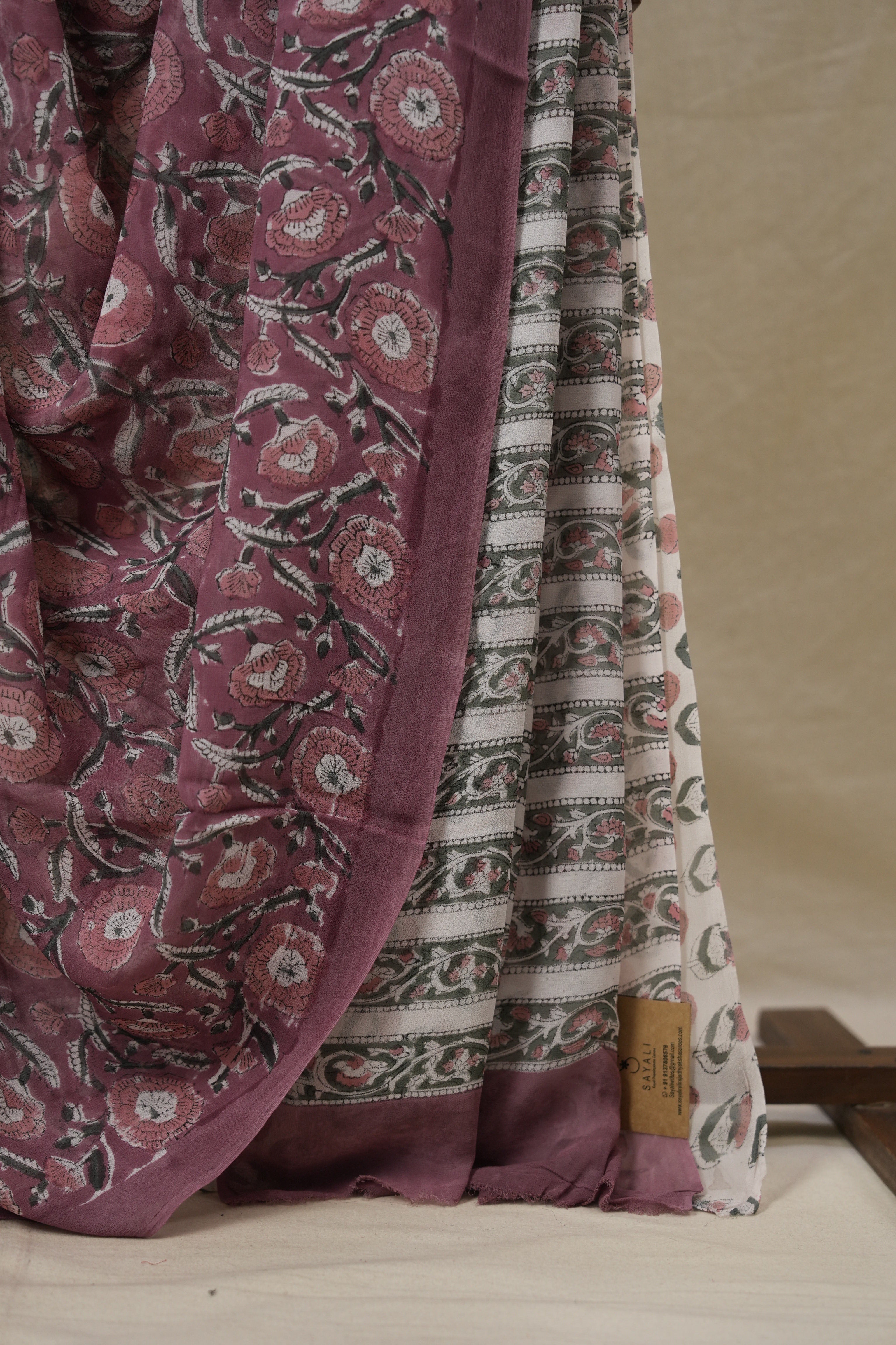 Dusty Pink HBP Georgette Saree - SRDPHGS43