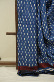 Blue HBP Modal Silk Saree - SRBSMS696