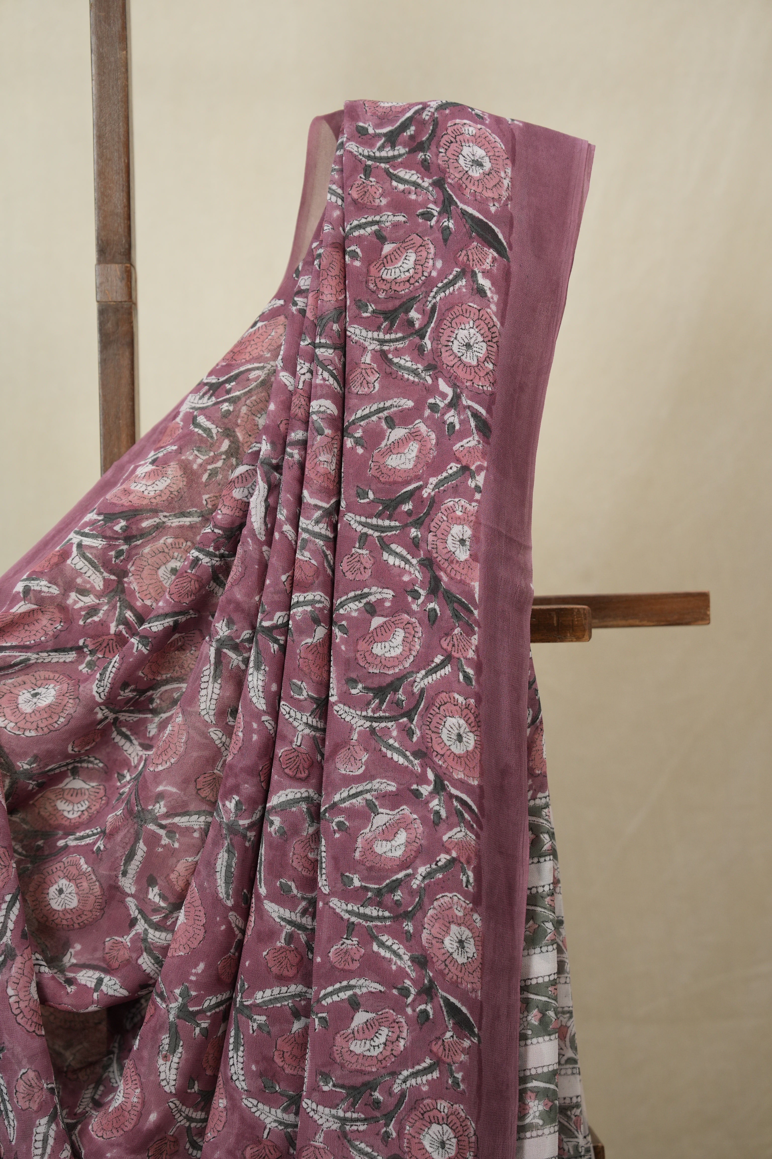Dusty Pink HBP Georgette Saree - SRDPHGS43
