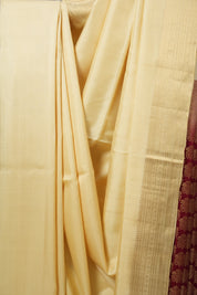 Cream Soft Silk Saree - SRCSSS217