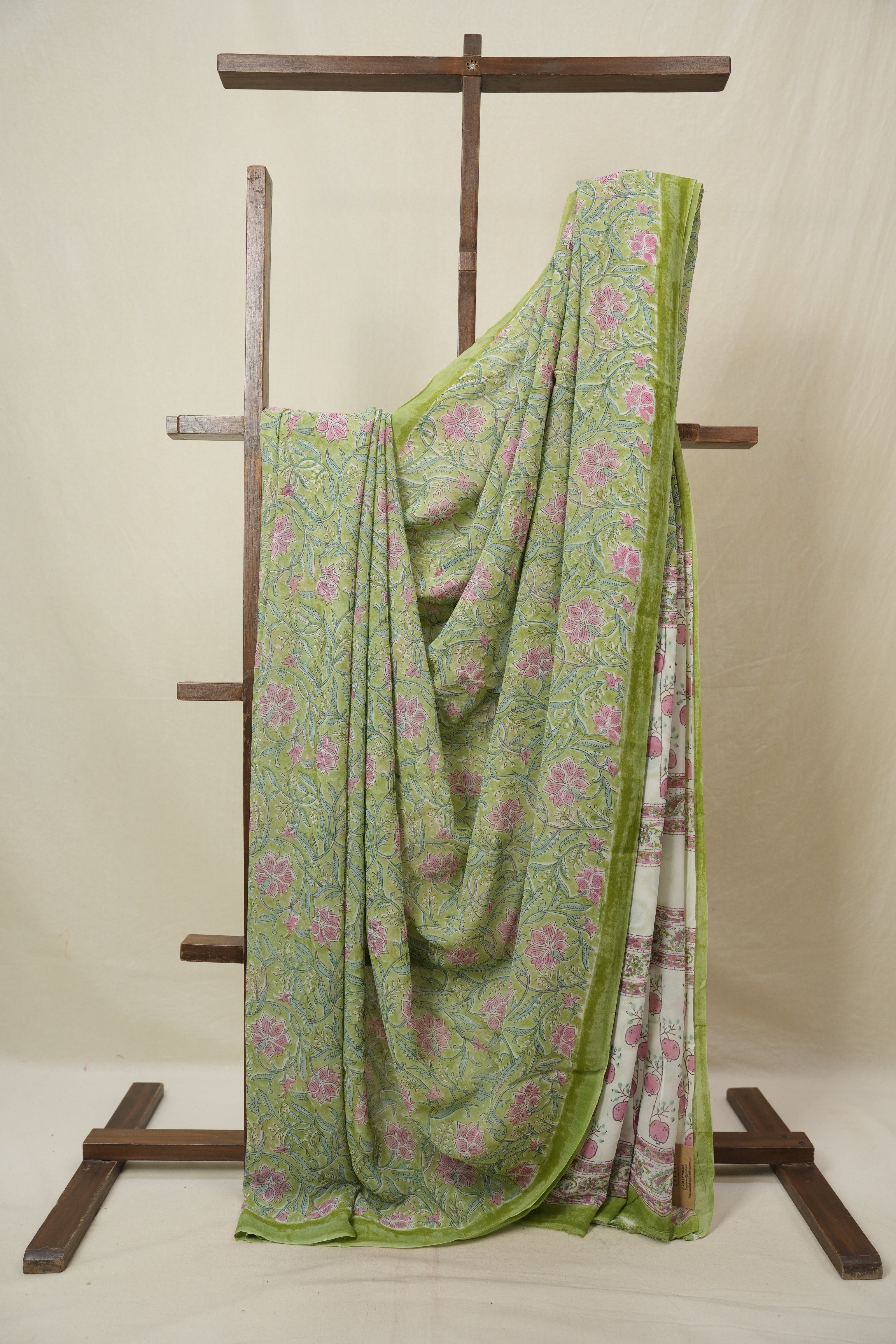 Pista Green HBP Georgette Saree - SRPGHGS48