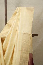 Cream Soft Silk Saree - SRCSSS217