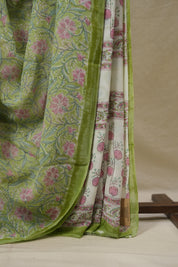 Pista Green HBP Georgette Saree - SRPGHGS48
