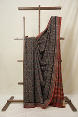 Black HBP Modal Silk Saree - SRBMSS649