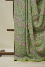 Pista Green HBP Georgette Saree - SRPGHGS48