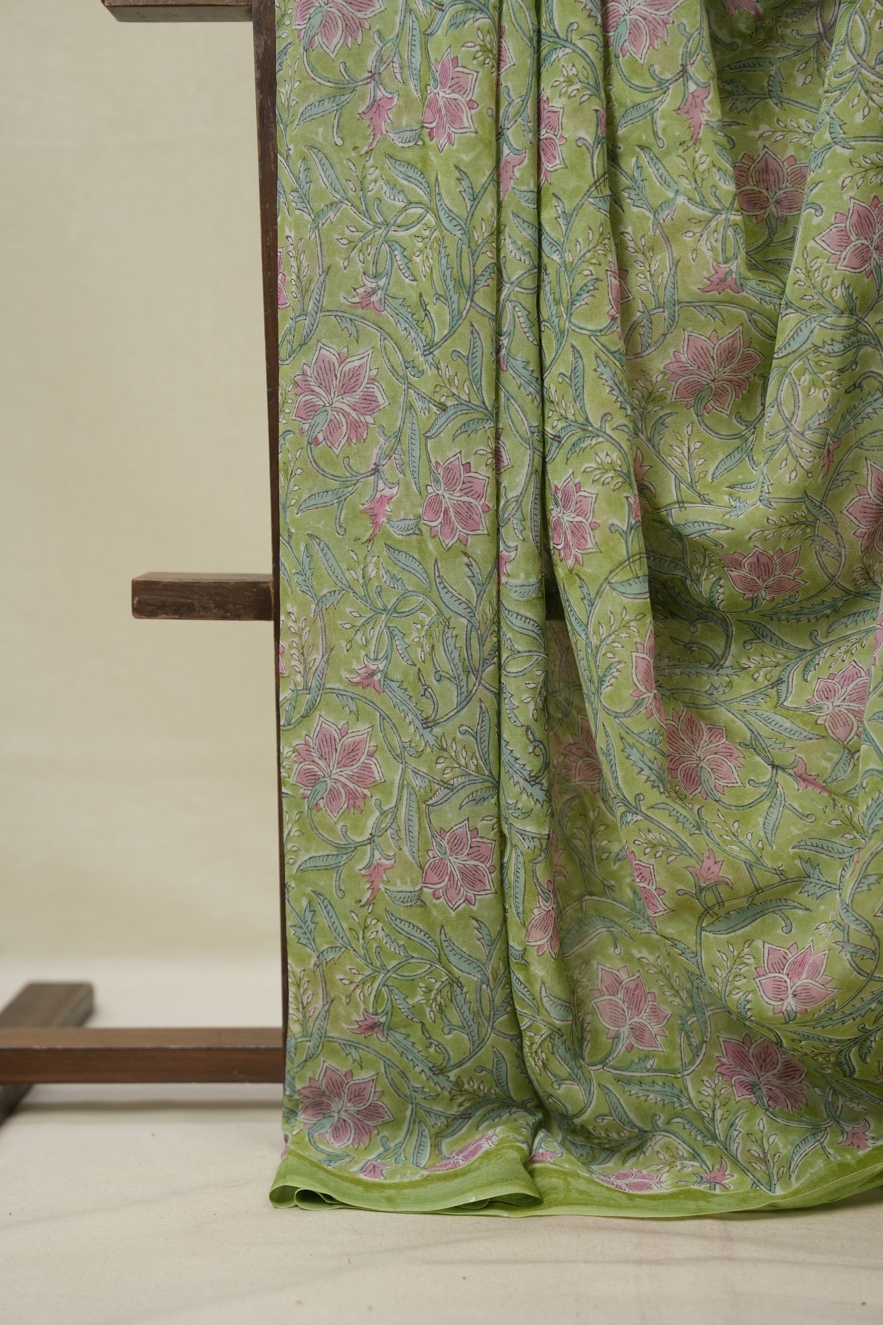 Pista Green HBP Georgette Saree - SRPGHGS48