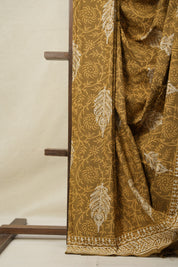 Peanut Brown HBP Cotton Saree - SRPBCS3128