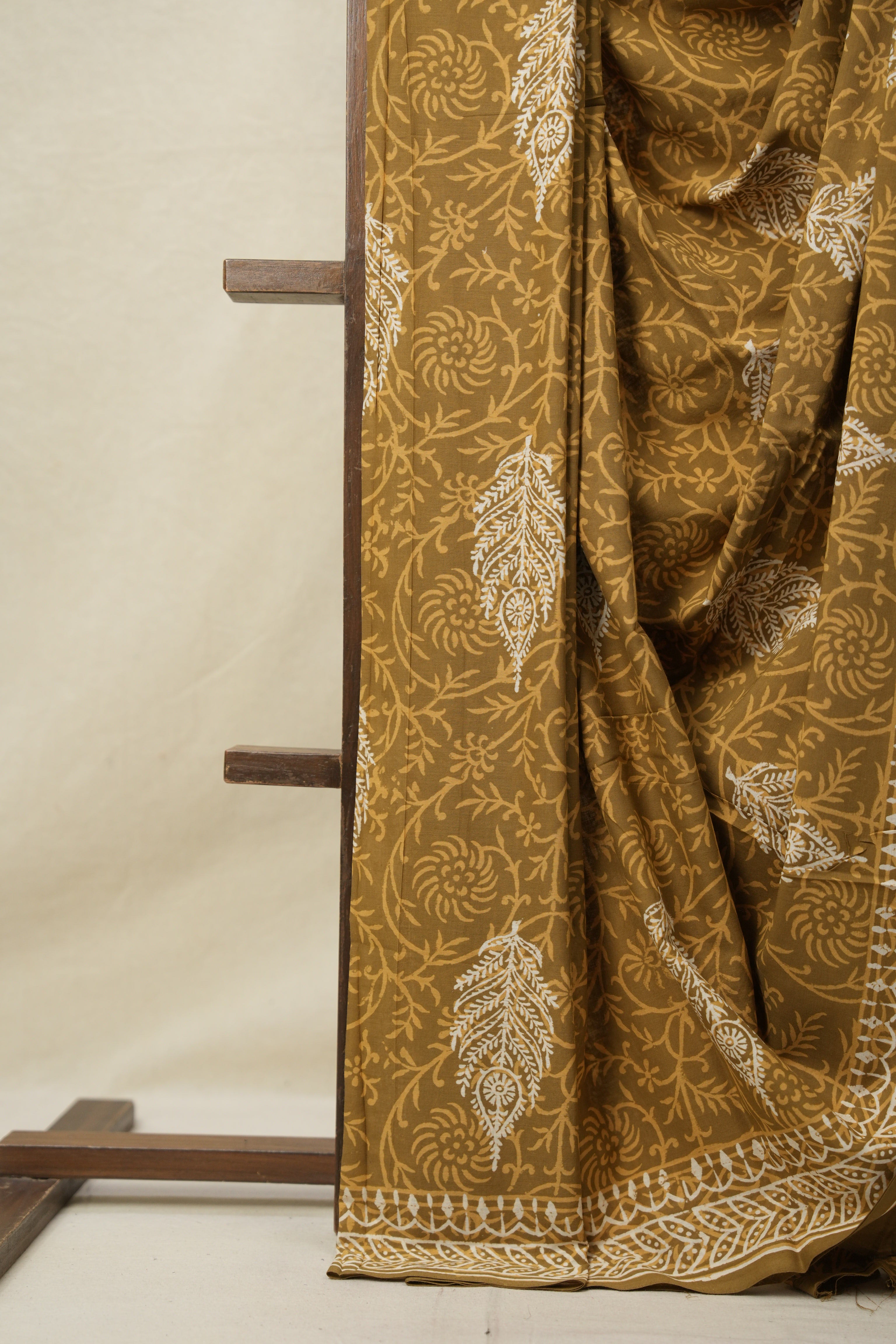 Peanut Brown HBP Cotton Saree - SRPBCS3128