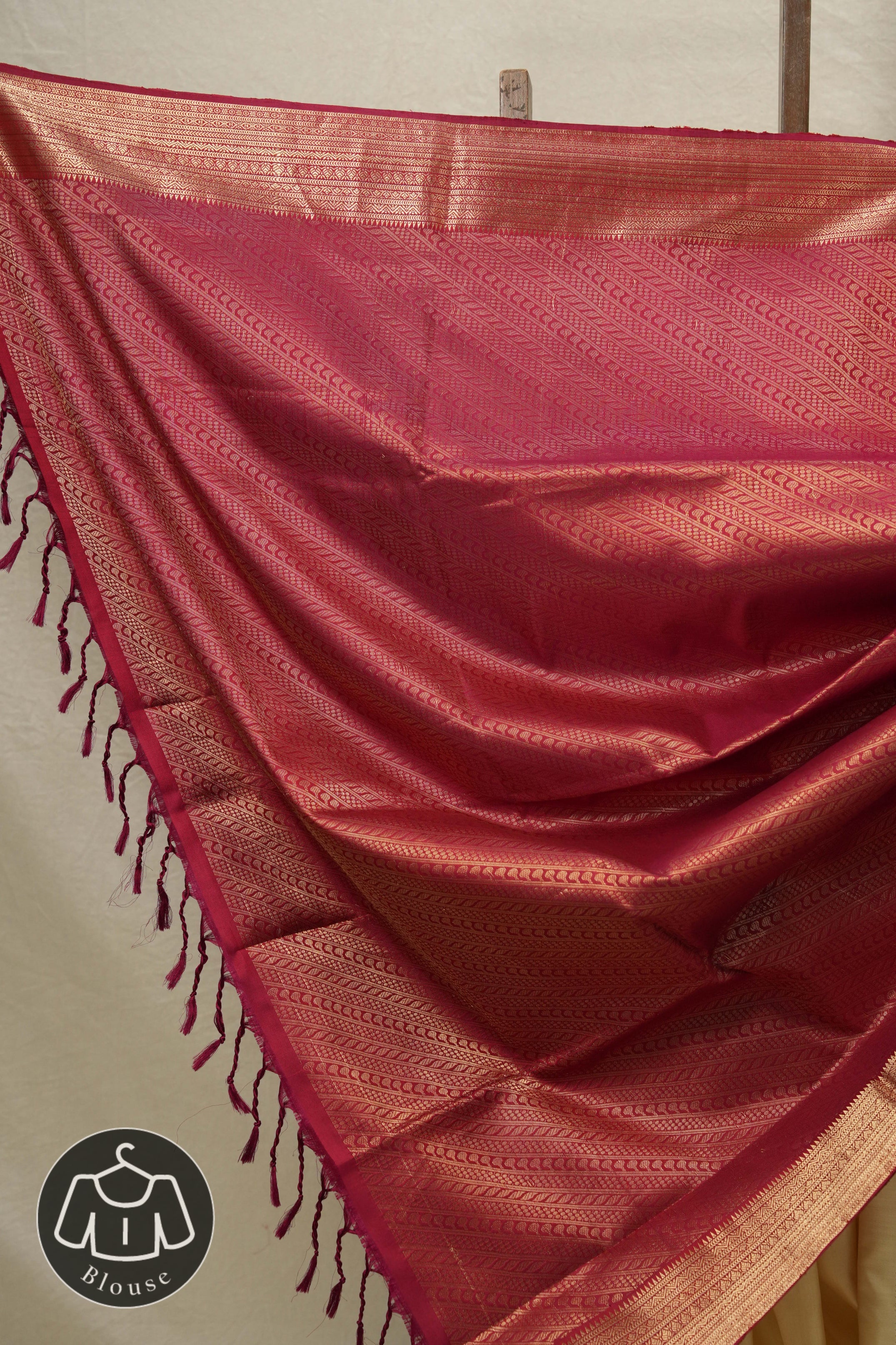 Cream Soft Silk Saree - SRCSSS217