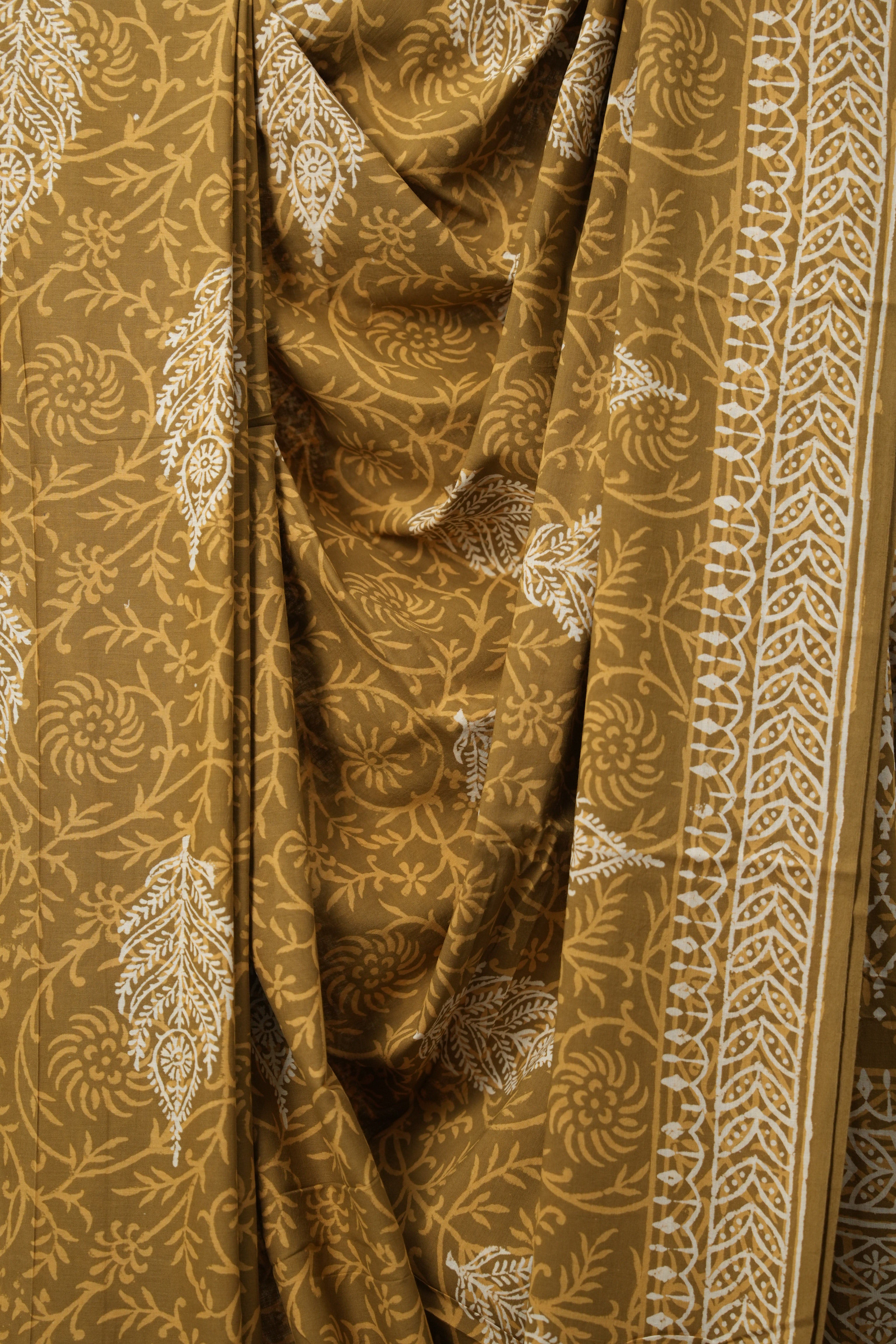 Peanut Brown HBP Cotton Saree - SRPBCS3128