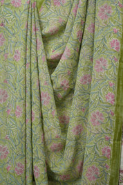 Pista Green HBP Georgette Saree - SRPGHGS48