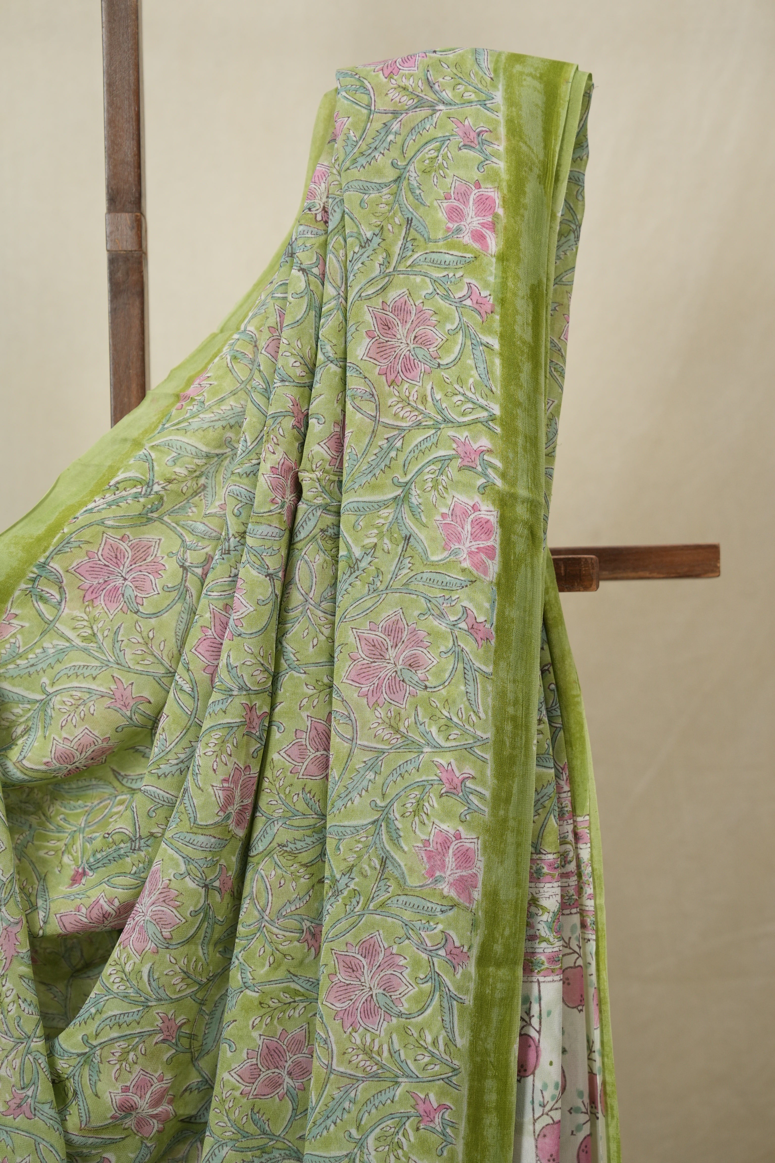 Pista Green HBP Georgette Saree - SRPGHGS48