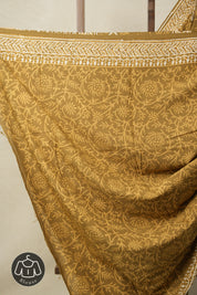 Peanut Brown HBP Cotton Saree - SRPBCS3128