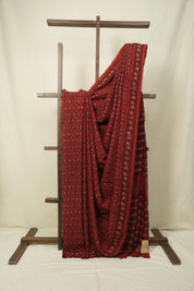 Red HBP Modal Silk Saree - SRRSMS691