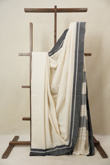 Off-White Patteda Anchu Saree - SROWPAS184