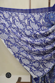 White HBP Georgette Saree - SRRBHGS49