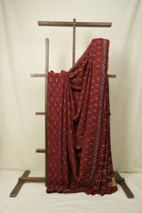 Red HBP Modal Silk Saree - SRRSMS692