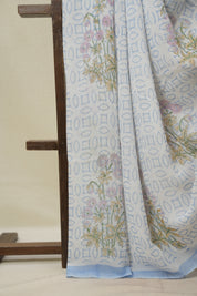 White HBP Georgette Saree - SRWHGS45