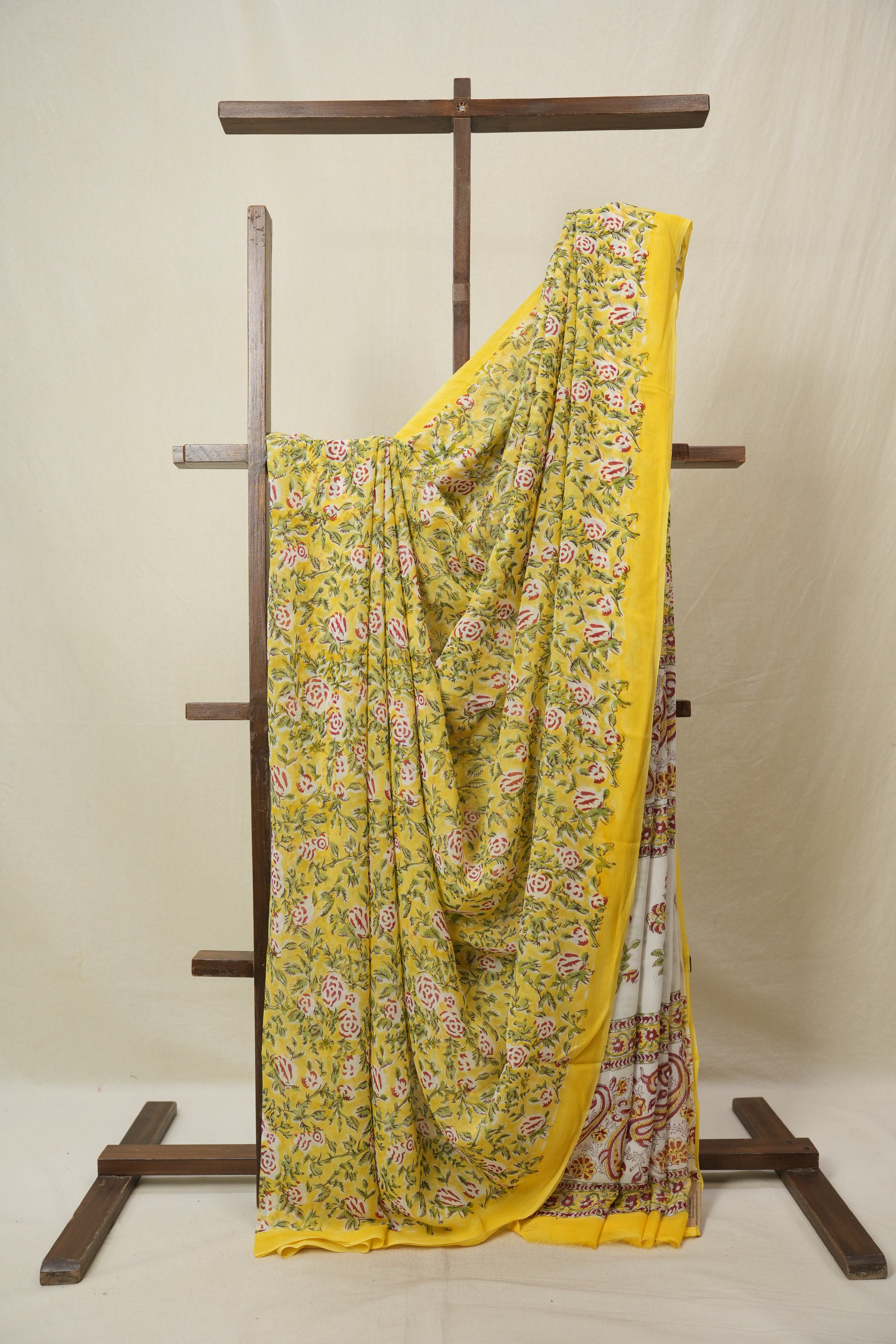 Yellow HBP Georgette Saree - SRYHGS46