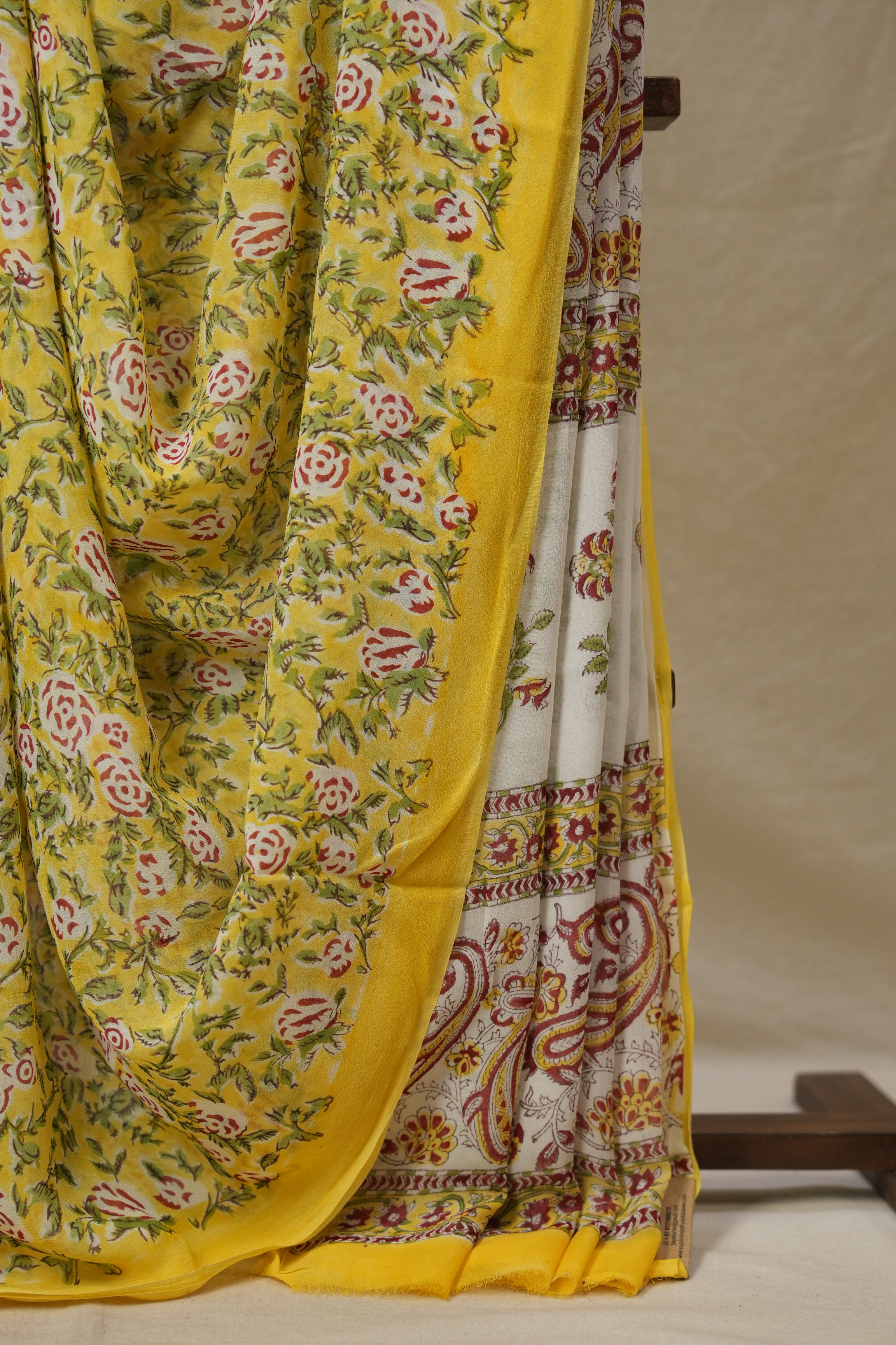 Yellow HBP Georgette Saree - SRYHGS46