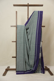 Emrald Green Big Checks Cotton Patteda Anchu Saree - SREGPAS305
