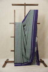 Emrald Green Big Checks Cotton Patteda Anchu Saree - SREGPAS305