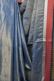 Golden Blue Maheshwari Tissue Saree - SRGBMTS296