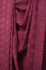 Cherry Red HBP Cotton Saree - SRCRCS3130