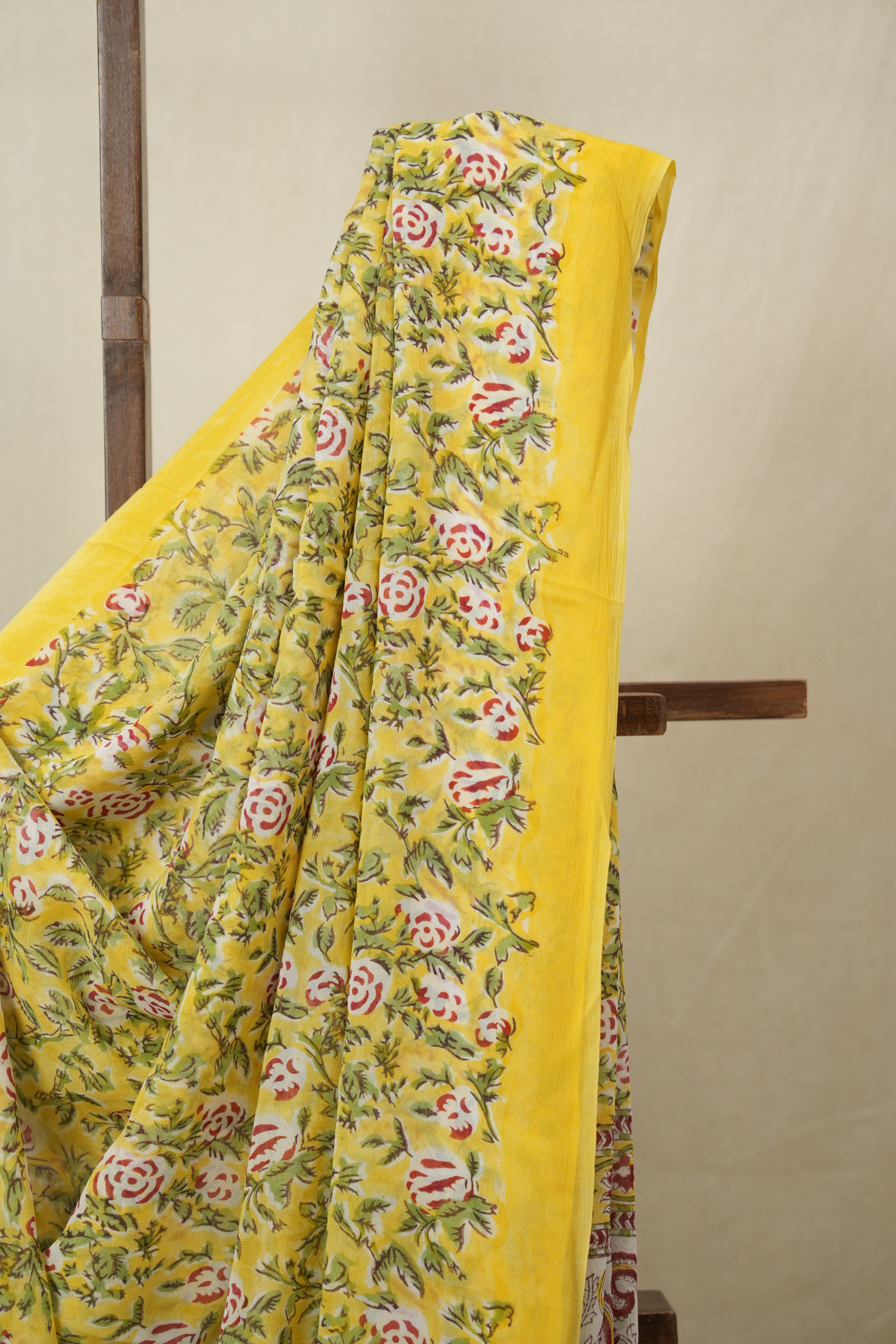 Yellow HBP Georgette Saree - SRYHGS46