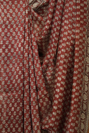 Maroon HBP Cotton Silk Saree With Chanderi Border - SRMCSS1586