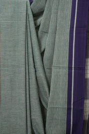 Emrald Green Big Checks Cotton Patteda Anchu Saree - SREGPAS305