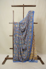 Blue HBP Georgette Saree - SRBHGS50