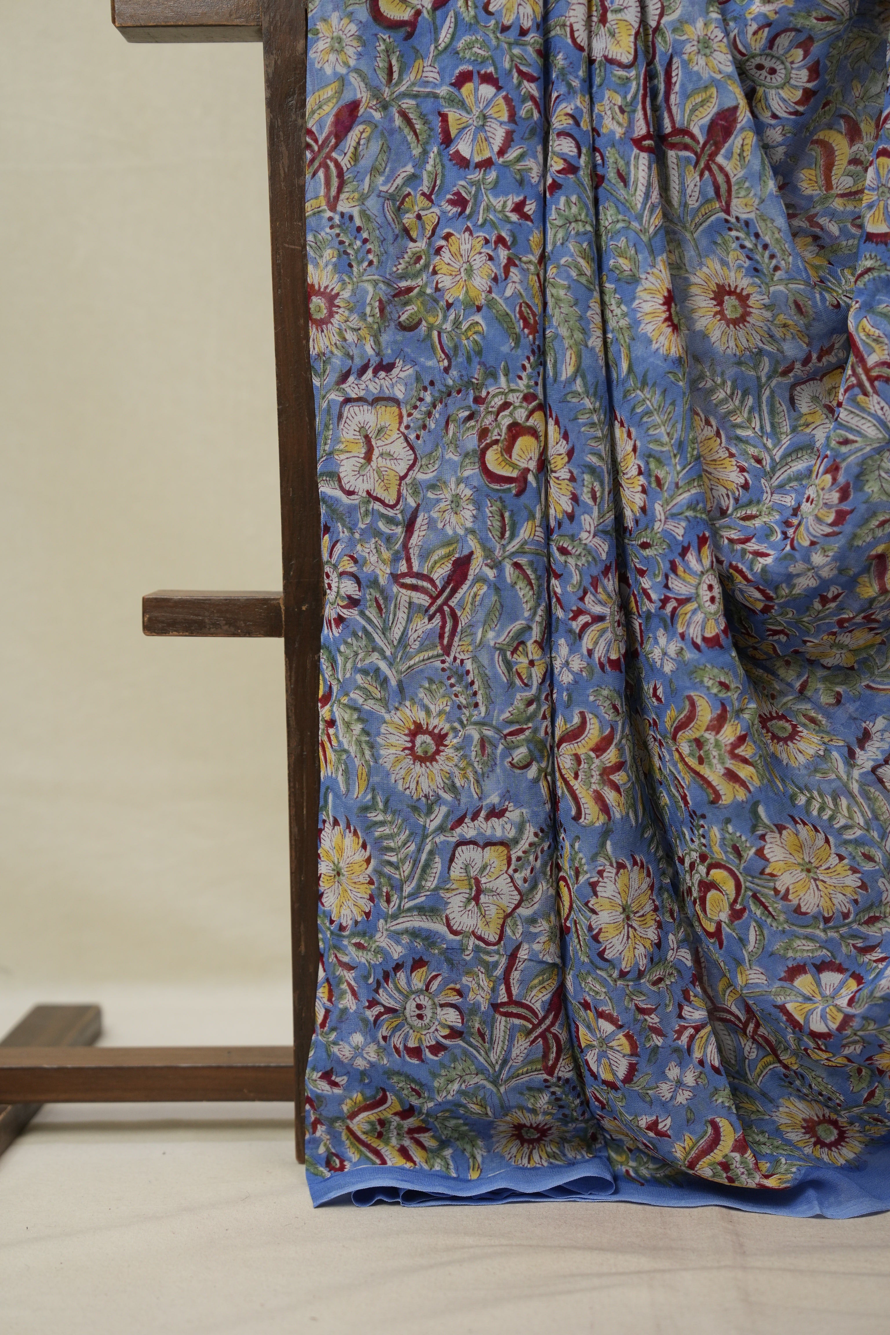 Blue HBP Georgette Saree - SRBHGS50