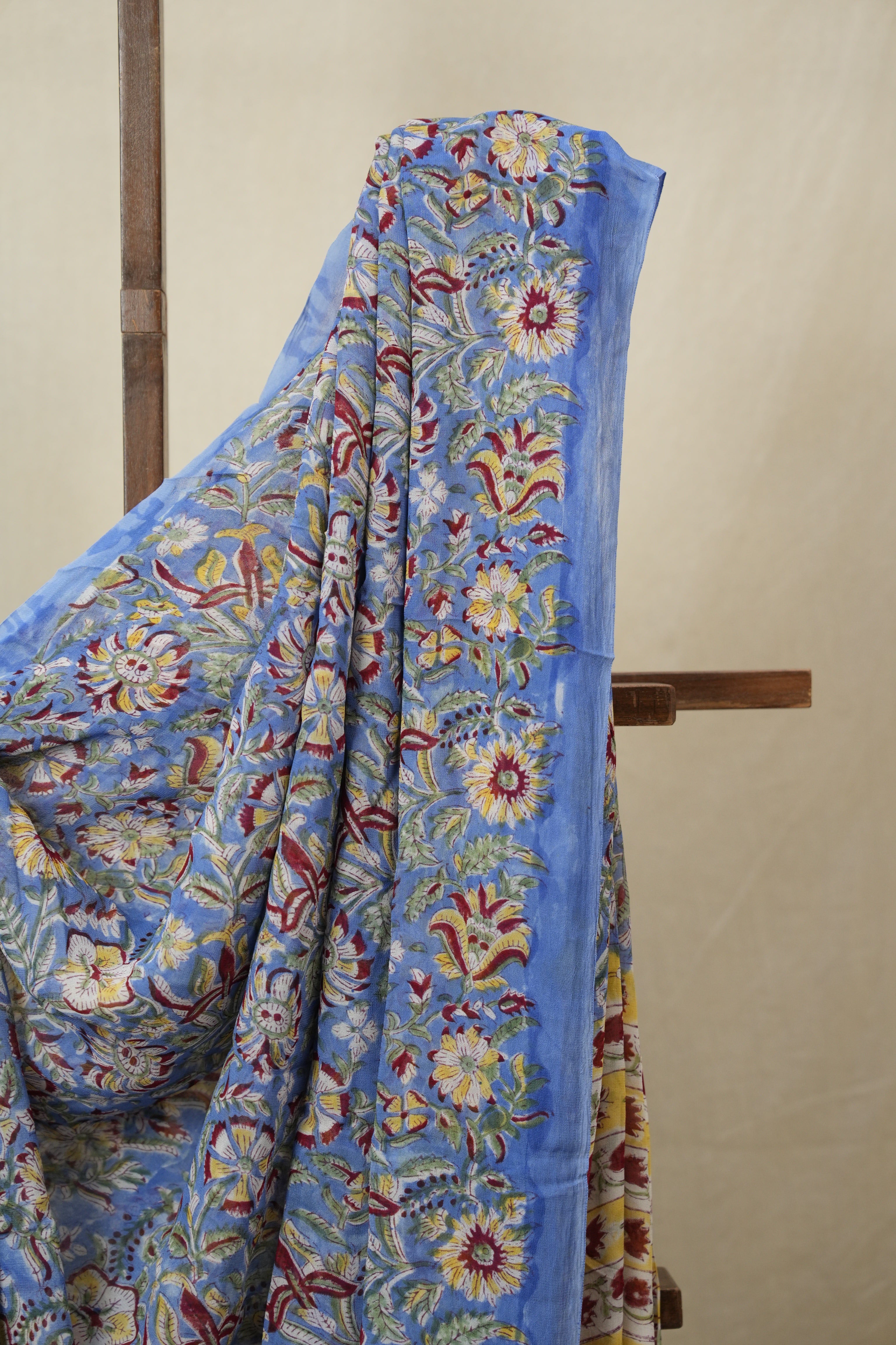 Blue HBP Georgette Saree - SRBHGS50