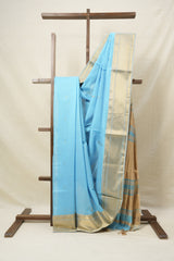 Sky Blue Maheshwari Saree - SRSBMS364